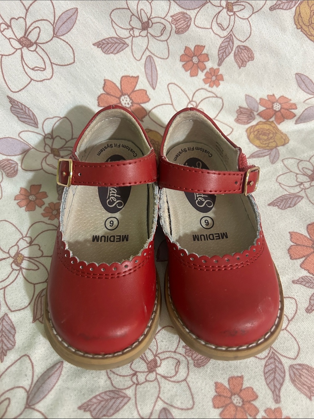 FootMates Red Girls' Mary Jane Dress Shoes